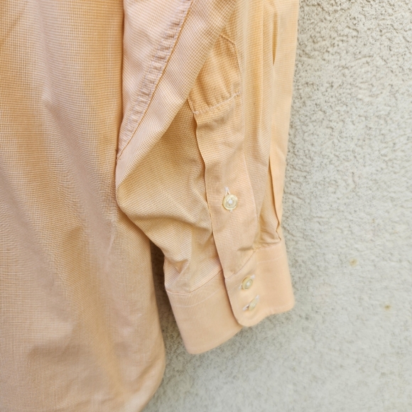 Burberry London Shirt Men’s 16 1/2 R Extra Large Tangerine Imported Cotton USA - Picture 7 of 12